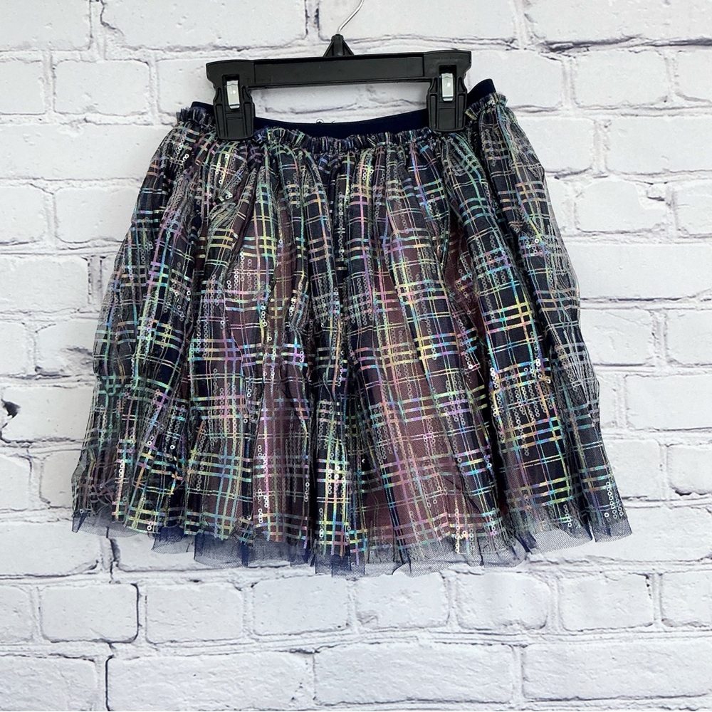New Truly Me Nordstrom Blue Pink Sequins Skirt Size 6